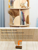 Rotating Bookshelf 360 Degrees, 4 Tier Stackable Solid Wood Bookshelf Organizer, Storage Display Rack Floor Standing Bookcase for Kids&Adults (51"x17.32"x17.32") by TinyTreasures Baby Boutique