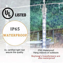 High Brightness 10 Tube 540 LED 20 Inch Meteor Shower Rain Lights Cascading Falling Rain Outdoor Lights for Christmas Roof Eaves Tree Decoration Icicle Raindrop by GreenHaven Gardens