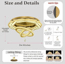 Flashing God Modern Crystal Chandelier,Large Ceiling Chandelier Gold Pendant Lighting Crystal Ceiling Light for Dining Living Room Bedroom by CozyNest Decor