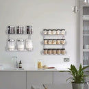 SWOMMOLY Adjustable Wall Mount Spice Rack, 6-Tier Dual-use (Multi-use) Organizer, Silver by CozyNest Decor