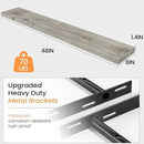 Fun Memories Floating Shelves for Wall Dec, 48"x8" Rustic Reclaimed Wood Shelves, Heavy-Duty Wall Mounted Shelves with Invisible Brackets for Living Room, Bedroom, Kitchen, Grey Finish, Set of 2 by CozyNest Decor