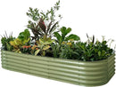 Vego garden Raised Garden Bed Kit, 17" Tall 10 in 1 Modular Metal Raised Garden Beds Kit, Metal Planter Box for Vegetables, Flowers, Herbs, Olive Green by GreenHaven Gardens
