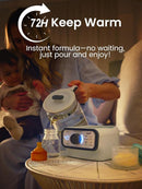 GROWNSY Baby Instant Warmer, Glass Water Boiler with Accurate Temperature Control for Formula, Coffee and Tea, 1.3 Liter Electric Kettle with LCD Display and Timer by TinyTreasures Baby Boutique