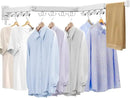 Wall Mounted Clothes Drying Rack, Laundry Drying Rack Wall Mount, 3-Fold Drying Rack Clothing, Foldable Clothes Drying Rack with 12 Dual Hooks Organization for Laundry Room Indoor - White by CozyNest Decor