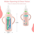 2 Pack Silicone Sleeves for Dr. Brown's Glass Baby Bottles, Anti Breakage Durable Baby Bottle Holder with Easy Grip Handles, Narrow Sleeve with a Cutout, Dishwasher/Freezer/Microwave Safe, 8 oz by TinyTreasures Baby Boutique