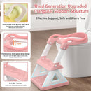 2 in 1 Potty Training Toilet Seat & Toddler Step Stool, Bottom Triangle Stability Toddler Toilet Seat, Adjustable Step & Seat Height Potty Seats for Toddlers Boys Girls (Pink) by TinyTreasures Baby Boutique