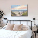 cozy country Ocean Wall Art 36"x24" - Coastal Pictures Beach Canvas Decor - Seashore Artwork Seascape Hand Painting for Bedroom, Sea House by CozyNest Decor