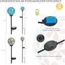 VCUTEKA Solar Garden Lights, Mosaic Solar Light Outdoor Waterproof LED Pathway Stake Light for Landscape Patio Yard Deck Walkway Decoration, 2 Pack by CozyNest Decor