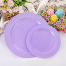FLOWERCAT 60PCS Purple Plates - Heavy Duty Purple Plastic Plates Disposable for Easter Party/Wedding - Include 30PCS 10.25" Dinner Plates and 30PCS 7.5" Dessert Plates by CozyNest Decor