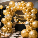 140pcs Metallic Gold Round Balloons Different Sizes 18 12 10 5 Inch Latex Balloons for Arch Decoration Party Balloon Kit for Graduation Birthday Party Wedding Balloon Baby Shower Decoration by TinyTreasures Baby Boutique