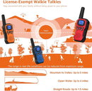 Walkie Talkies for Adults Long Range 2 Way Radios for Kids Rechargeable 4 Pack, Hiking Camping Skiing Cruising Gear with Lamp, USB-C, SOS Siren, NOAA Alert, iVOX Hands-Free, One-Touch Pairing by TinyTreasures Baby Boutique