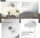 23.6in Large Wabi Sabi Pendant Lights Kitchen Island Lighting Fixture Ceiling Mount White Modern Japanese Lamp Japandi Chandelier for Dining Living Room Bedroom Restaurant Hanging Lamp by CozyNest Decor