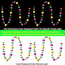 108feet Paper UV Round Dot Neon Garland Blacklight Reactive Glow in The Dark Party Supplies Streamers Glow Fluorescent Hanging Circle Dots Banners for Wedding Birthday Neon Party Decorations by TinyTreasures Baby Boutique