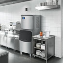 Large Commercial Ice Maker Machine: 500lbs/24H Production, with 350lbs Ice Storage Bucket, 156 Ice Cubes in 6-15 Mins - Stainless Steel Industrial Ice Maker for Restaurant, Bar, Cafe, Commercial Use by CozyNest Decor