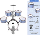 M SANMERSEN Kids Jazz Drum Set - 5 Drums with Stool - Rock Jazz Drum Kit - Musical Enlightenment Educational Toys Gift for Boys Girls by TinyTreasures Baby Boutique