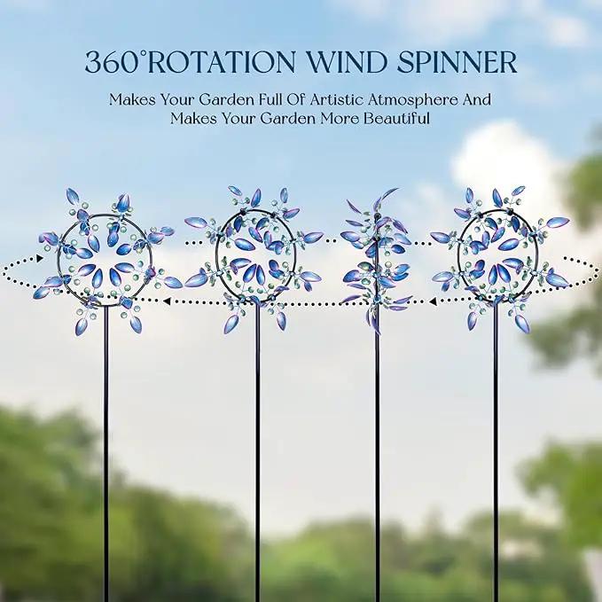Peacock Wind Spinners Outdoor, Garden Spinners Metal Large 87 inches, Wind Sculptures for Yard Decor(87 x 30 Inches), photo 3 of 6