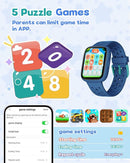 Kids Watch for Boys 5-12, Kids Smart Watch Fitness Tracker Pedometer, No Phone Needed, Puzzle Games with Parental Control, IP68 Waterproof, Heart Rate, Sleep Monitor, Step Counter, 80 Sports by TinyTreasures Baby Boutique
