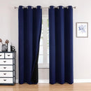 ChrisDowa 100% Blackout Curtains 72 inch Long for Bedroom with Black Liner, 2 Thick Layers Total Blackout Thermal Insulated Grommet Window Curtains 2 Panels Set (Navy Blue, 42 x 72 Inch) by TinyTreasures Baby Boutique