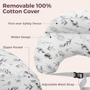 Momcozy Pioneering Safety Fence Nursing Pillow for Breastfeeding- Wider Feeding Pillows for More Support for Mom & Baby- Easier Nursing & Hand Free- Fit for All, Removable Cotton Cover by TinyTreasures Baby Boutique