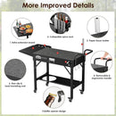 Leteuke Grill Cart for Blackstone Griddle, Portable Outdoor Grill Table, Foldable Cart Table with Wheels for Ninja, Griddle Stand Fit 17 Inch Or 22 Inch, BBQ Prep Tables with Seasoning Tray by GreenHaven Gardens