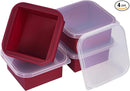2-Cup Silicone Freezer Trays with Lids – Perfect for Meal Prep, Portion Control, and Easy Freezing-Meal Prep Container Molds for Soup,Leftovers (Cranberry, 4 Pack) by TinyTreasures Baby Boutique