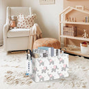 Rectangular Folding Laundry Basket,waterproof Canvas Basket,gift basket,Suitable for children's room,Office,Clothes,Toys Storage(Elephant calf) by TinyTreasures Baby Boutique