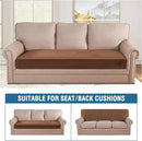H.VERSAILTEX Velvet Stretch Individual Couch Cushion Cover Plush Cushion Slipcover for Loveseat Sofa Cushion Furniture Protector Seat Cushion Sofa Cover (1 Piece Sofa Cushion Cover, Caramel)