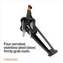 Fiskars 4-Claw Stand Up Weed Puller Tool, Gardening Hand Weeding Tool with 39" Long Ergonomic Handle with Easy-Eject Mechanism by GreenHaven Gardens