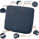 Classic Accessories Montlake Water-Resistant 23 x 20 x 4 Inch Patio Lounge Back Cushion, Heather Indigo Blue, Outdoor Loveseat Cushions by GreenHaven Gardens