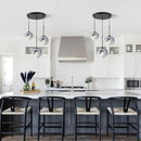 KCO Lighting Modern 3-Light Hanging Light Fixture Silver Gradient Glass Globe Pendant Ceiling Lighting with Adjustable Cord Mid Century Hanging Chandelier Light Fixture for Kitchen Island Bedroom… by CozyNest Decor