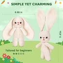 Crochetta Crochet Kit for Beginners, Crochet Starter Kit w Step-by-Step Video Tutorials, Beginner Crochet Kit Knitting Supplies for Adults Kids, Crochet Bunny(40%+ Yarn) by TinyTreasures Baby Boutique