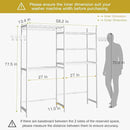 Ulif U5 Over the Washer and Dryer Storage Shelf, Laundry Room Space Saver Bathroom Storage and Organizer Rack for Hanging Towels and Drying Clothes with 5 Wire Shelves, 58.2"W x 13.4"D x 77.5"H, White by CozyNest Decor