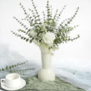24Pcs Faux Eucalyptus Stems, 15" Artificial Eucalyptus Plants with White Frosted Coating, Fake Eucalyptus Decor Plastic Greenery Leaves for Wedding Bouquets Home Decor DIY Floral Arrangements by CozyNest Decor