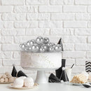 75 Pieces Silver Cake Balls Topper Decorations Foam Cupcake Topper Mini Balloon Cake Topper Picks for Cake Deco Birthday Party Wedding by TinyTreasures Baby Boutique