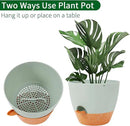GARDIFE Hanging Planter, 10 inch Hanging planters for Indoor. Outdoor Plants, Self Watering Plant Pot, 2 Pack Large self Watering Hanging Planter, Green by CozyNest Decor