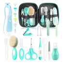 Baby Grooming Kit, Electric Safety Nail Trimmer Baby Nursery Kit，Infant Safety Care Set with Hair Brush Comb Nail Clipper Nasal Aspirator,Baby Essentials Kit for Newborn Girls Boys (20 Pc Green Kit) by TinyTreasures Baby Boutique