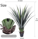 44inch Artificial Agave Plant Potted Plants Fake Agave Plant for Home Office Garden Indoor Outdoor Decoration (2PACK) by CozyNest Decor