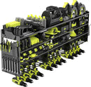 Power Tool Organizer Wall Mount with 12-Drill Holders-800Lbs Load Heavy Duty Metal 4-Layers Garage Storage and Organization Adjustable Battery Tools Rack with Side Panels Utility Racks Gifts for Men by GreenHaven Gardens