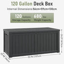 NUNU LAB Outdoor Storage Box,120 Gallon Deck Box,Resin Waterproof Outside Storage Bench,Outdoor Storage Cabinet With Lockable Lid,Backyard Deck Box For Garden Tools,Patio Cushions,Pool Accessories by GreenHaven Gardens