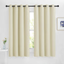 NICETOWN Beige Blackout Curtains 63 inches Long, Grommet Room Darkening Window Treatment Thermal Insulated Vertical Drapes Sound Reducing for Bedroom, W46 x L63, 2 Panels by TinyTreasures Baby Boutique