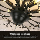 Ganeed Crystal Ceiling Light,Vintage Chandelier, Modern Elegant K9 Crystal Glass Chandelier Flush Mount Ceiling Lighting Fixture for Living Room Bedroom Restaurant Porch- Matte Black - 5 Lights by CozyNest Decor