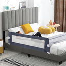 HONEY JOY Bed Rail for Toddlers, 60-Inch Extra Long, Foldable Portable Swing Down Safety Bed Guard Rail, Toddler Bed Rails for Crib, King Queen Full Twin Size Bed Mattress (Gray) by TinyTreasures Baby Boutique