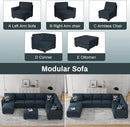L Lengend Vansen Modular Sectional Sofa U Shaped Couch with Ottoman Modern Reversible Corner Sectional Couch for Living Room (Charcoal, U Shaped Sofa-5) by CozyNest Decor