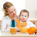 Baby Food Maker, 600ML Baby Food Blender with 10 Blades, Baby Food Processor for Baby Food, Fruit, Vegatable, Meat, with Two 200ml Glass Bowls, Storage Bag, Cleaning Brush, Scraper by TinyTreasures Baby Boutique