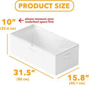 SpaceAid 4 Pack 10" High Under Bed Storage Containers, Large Underbed Storage Organizer Bins with Lids for Bedroom, Dorm, Clothes, Closet Organization, Bed Sheets and Blankets (White) by CozyNest Decor