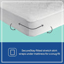 Sealy Baby 2-PACK Fitted Waterproof Infant Crib Mattress Protector Pad and Toddler Bed Cover, Durable and Comfortable Topper, Machine Washable and Dryer Friendly, 52x28”- White by TinyTreasures Baby Boutique