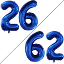 GOER Number 26 Balloons for 26th Birthday Party Decorations,42 Inch Jumbo Foil Helium 62 Balloons for 62nd Birthday Party Decoration (Blue) by TinyTreasures Baby Boutique