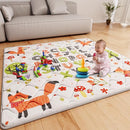 Baby Play Mat 50x50 Playpen Mat Upgraded Thicker Baby Floor Play Mat Cushioned Anti- Slip Crawling Mat Waterproof Activity Playmat for Babies Toddlers Infants Tummy Time(50x50, Letter Fox) by TinyTreasures Baby Boutique