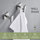 Angle Simple Bath Towel Hook 2 Pack, Stainless Steel Square Robe Coat Holder for Wall, Bathroom Kitchen Garage Wall Hook for Hanging Tools, Polished Chrome by CozyNest Decor