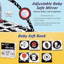 Black and White Baby Gym Play Mat with 6 Toys Tummy Time Activity Mat for Babies 0-6 6-12 Months High Contrast Baby Gyms & Playmats Sensory Toys Newborn Brain Development Infant Play Mat by TinyTreasures Baby Boutique